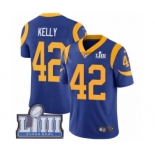 Men's Nike Los Angeles Rams #42 John Kelly Royal Blue Alternate Vapor Untouchable Limited Player Super Bowl LIII Bound NFL Jersey