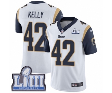 Men's Nike Los Angeles Rams #42 John Kelly White Vapor Untouchable Limited Player Super Bowl LIII Bound NFL Jersey