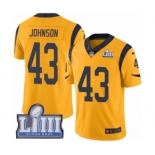 Men's Nike Los Angeles Rams #43 John Johnson Limited Gold Rush Vapor Untouchable Super Bowl LIII Bound NFL Jersey