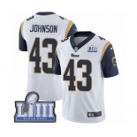 Men's Nike Los Angeles Rams #43 John Johnson White Vapor Untouchable Limited Player Super Bowl LIII Bound NFL Jersey