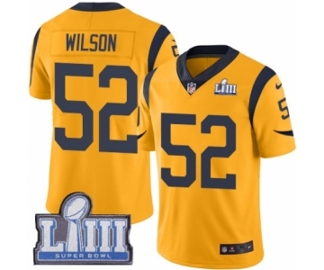 Men's Nike Los Angeles Rams #52 Ramik Wilson Limited Gold Rush Vapor Untouchable Super Bowl LIII Bound NFL Jersey