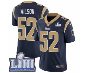 Men's Nike Los Angeles Rams #52 Ramik Wilson Navy Blue Team Color Vapor Untouchable Limited Player Super Bowl LIII Bound NFL Jersey