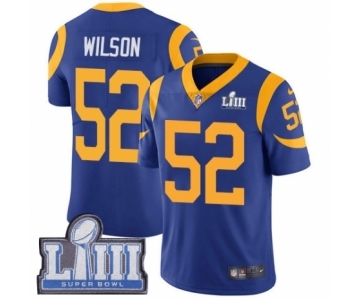 Men's Nike Los Angeles Rams #52 Ramik Wilson Royal Blue Alternate Vapor Untouchable Limited Player Super Bowl LIII Bound NFL Jersey