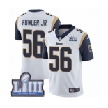 Men's Nike Los Angeles Rams #56 Dante Fowler Jr White Vapor Untouchable Limited Player Super Bowl LIII Bound NFL Jersey