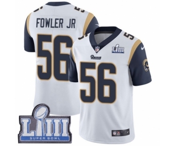 Men's Nike Los Angeles Rams #56 Dante Fowler Jr White Vapor Untouchable Limited Player Super Bowl LIII Bound NFL Jersey