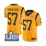 Men's Nike Los Angeles Rams #57 John Franklin-Myers Limited Gold Rush Vapor Untouchable Super Bowl LIII Bound NFL Jersey