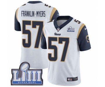 Men's Nike Los Angeles Rams #57 John Franklin-Myers White Vapor Untouchable Limited Player Super Bowl LIII Bound NFL Jersey