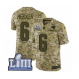 Men's Nike Los Angeles Rams #6 Johnny Hekker Limited Camo 2018 Salute to Service Super Bowl LIII Bound NFL Jersey