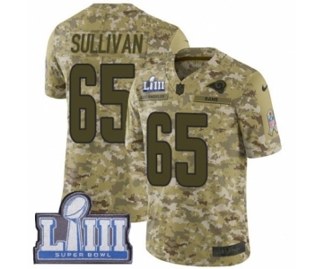 Men's Nike Los Angeles Rams #65 John Sullivan Limited Camo 2018 Salute to Service Super Bowl LIII Bound NFL Jersey