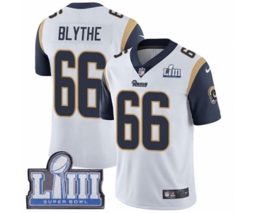 Men's Nike Los Angeles Rams #66 Austin Blythe White Vapor Untouchable Limited Player Super Bowl LIII Bound NFL Jersey