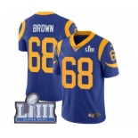 Men's Nike Los Angeles Rams #68 Jamon Brown Royal Blue Alternate Vapor Untouchable Limited Player Super Bowl LIII Bound NFL Jersey