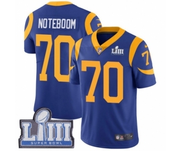 Men's Nike Los Angeles Rams #70 Joseph Noteboom Royal Blue Alternate Vapor Untouchable Limited Player Super Bowl LIII Bound NFL Jersey