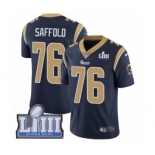 Men's Nike Los Angeles Rams #76 Rodger Saffold Navy Blue Team Color Vapor Untouchable Limited Player Super Bowl LIII Bound NFL Jersey