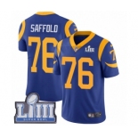 Men's Nike Los Angeles Rams #76 Rodger Saffold Royal Blue Alternate Vapor Untouchable Limited Player Super Bowl LIII Bound NFL Jersey