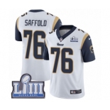 Men's Nike Los Angeles Rams #76 Rodger Saffold White Vapor Untouchable Limited Player Super Bowl LIII Bound NFL Jersey