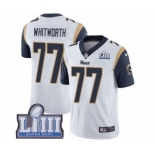 Men's Nike Los Angeles Rams #77 Andrew Whitworth White Vapor Untouchable Limited Player Super Bowl LIII Bound NFL Jersey