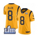 Men's Nike Los Angeles Rams #8 Brandon Allen Limited Gold Rush Vapor Untouchable Super Bowl LIII Bound NFL Jersey