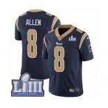 Men's Nike Los Angeles Rams #8 Brandon Allen Navy Blue Team Color Vapor Untouchable Limited Player Super Bowl LIII Bound NFL Jersey