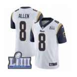 Men's Nike Los Angeles Rams #8 Brandon Allen White Vapor Untouchable Limited Player Super Bowl LIII Bound NFL Jersey