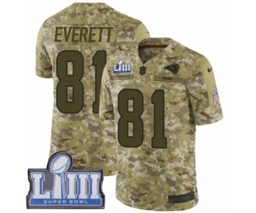 Men's Nike Los Angeles Rams #81 Gerald Everett Limited Camo 2018 Salute to Service Super Bowl LIII Bound NFL Jersey