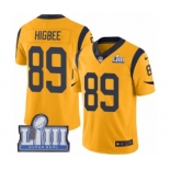 Men's Nike Los Angeles Rams #89 Tyler Higbee Limited Gold Rush Vapor Untouchable Super Bowl LIII Bound NFL Jersey