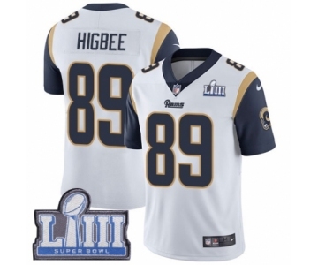 Men's Nike Los Angeles Rams #89 Tyler Higbee White Vapor Untouchable Limited Player Super Bowl LIII Bound NFL Jersey