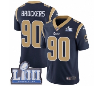 Men's Nike Los Angeles Rams #90 Michael Brockers Navy Blue Team Color Vapor Untouchable Limited Player Super Bowl LIII Bound NFL Jersey