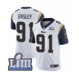 Men's Nike Los Angeles Rams #91 Dominique Easley White Vapor Untouchable Limited Player Super Bowl LIII Bound NFL Jersey