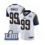 Men's Nike Los Angeles Rams #99 Aaron Donald White Vapor Untouchable Limited Player Super Bowl LIII Bound NFL Jersey