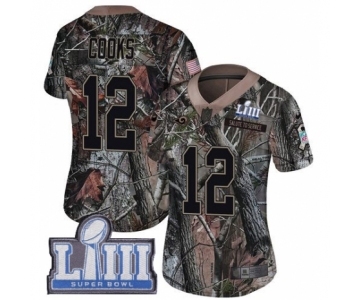 Women's Nike Los Angeles Rams #12 Brandin Cooks Camo Rush Realtree Limited Super Bowl LIII Bound NFL Jersey