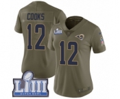 Women's Nike Los Angeles Rams #12 Brandin Cooks Limited Olive 2017 Salute to Service Super Bowl LIII Bound NFL Jersey