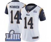 Women's Nike Los Angeles Rams #14 Sean Mannion White Vapor Untouchable Limited Player Super Bowl LIII Bound NFL Jersey