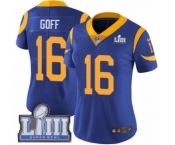 Women's Nike Los Angeles Rams #16 Jared Goff Royal Blue Alternate Vapor Untouchable Limited Player Super Bowl LIII Bound NFL Jersey