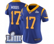 Women's Nike Los Angeles Rams #17 Robert Woods Royal Blue Alternate Vapor Untouchable Limited Player Super Bowl LIII Bound NFL Jersey