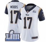 Women's Nike Los Angeles Rams #17 Robert Woods White Vapor Untouchable Limited Player Super Bowl LIII Bound NFL Jersey