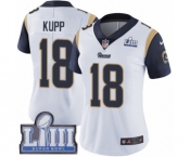 Women's Nike Los Angeles Rams #18 Cooper Kupp White Vapor Untouchable Limited Player Super Bowl LIII Bound NFL Jersey