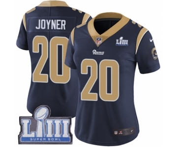 Women's Nike Los Angeles Rams #20 Lamarcus Joyner Navy Blue Team Color Vapor Untouchable Limited Player Super Bowl LIII Bound NFL Jersey