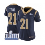 Women's Nike Los Angeles Rams #21 Aqib Talib Navy Blue Team Color Vapor Untouchable Limited Player Super Bowl LIII Bound NFL Jersey