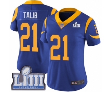 Women's Nike Los Angeles Rams #21 Aqib Talib Royal Blue Alternate Vapor Untouchable Limited Player Super Bowl LIII Bound NFL Jersey