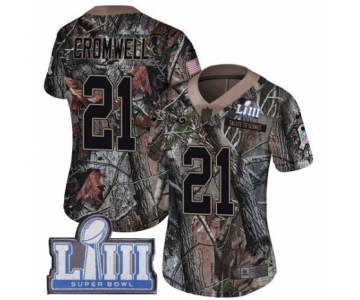 Women's Nike Los Angeles Rams #21 Nolan Cromwell Camo Rush Realtree Limited Super Bowl LIII Bound NFL Jersey