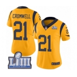 Women's Nike Los Angeles Rams #21 Nolan Cromwell Limited Gold Rush Vapor Untouchable Super Bowl LIII Bound NFL Jersey