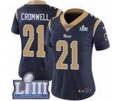 Women's Nike Los Angeles Rams #21 Nolan Cromwell Navy Blue Team Color Vapor Untouchable Limited Player Super Bowl LIII Bound NFL Jersey