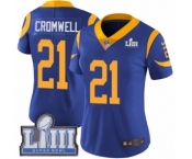 Women's Nike Los Angeles Rams #21 Nolan Cromwell Royal Blue Alternate Vapor Untouchable Limited Player Super Bowl LIII Bound NFL Jersey