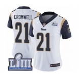 Women's Nike Los Angeles Rams #21 Nolan Cromwell White Vapor Untouchable Limited Player Super Bowl LIII Bound NFL Jersey