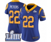 Women's Nike Los Angeles Rams #22 Marcus Peters Royal Blue Alternate Vapor Untouchable Limited Player Super Bowl LIII Bound NFL Jersey