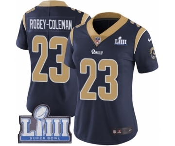 Women's Nike Los Angeles Rams #23 Nickell Robey-Coleman Navy Blue Team Color Vapor Untouchable Limited Player Super Bowl LIII Bound NFL Jersey