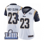 Women's Nike Los Angeles Rams #23 Nickell Robey-Coleman White Vapor Untouchable Limited Player Super Bowl LIII Bound NFL Jersey