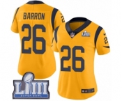 Women's Nike Los Angeles Rams #26 Mark Barron Limited Gold Rush Vapor Untouchable Super Bowl LIII Bound NFL Jersey