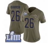 Women's Nike Los Angeles Rams #26 Mark Barron Limited Olive 2017 Salute to Service Super Bowl LIII Bound NFL Jersey