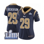 Women's Nike Los Angeles Rams #29 Eric Dickerson Navy Blue Team Color Vapor Untouchable Limited Player Super Bowl LIII Bound NFL Jersey